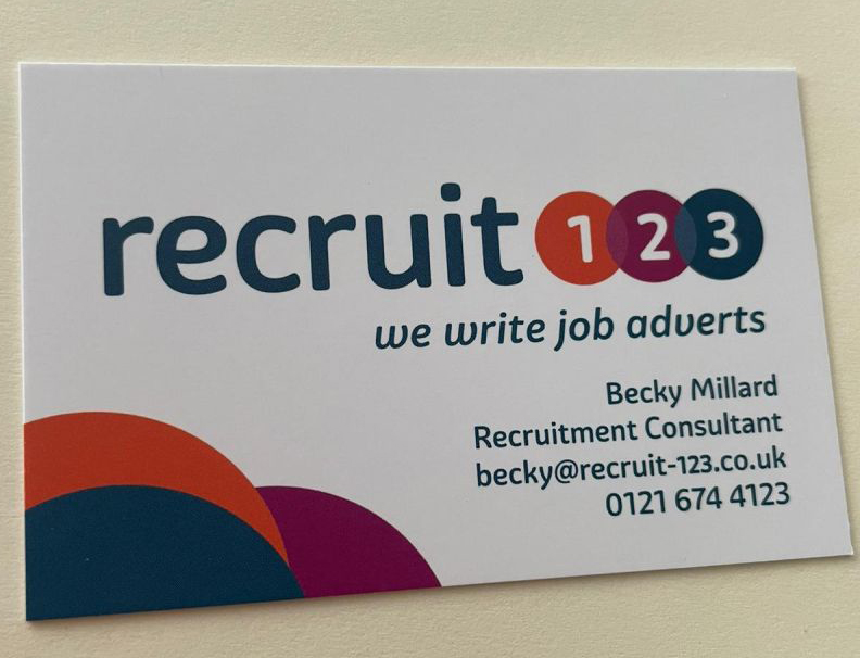 Recruit 123 - Business Cards - Tamworth