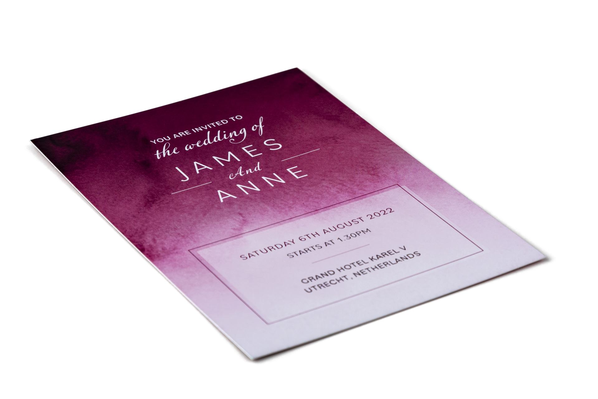Anne Bodes (now Forster) Wedding Invitations - Wolverhampton